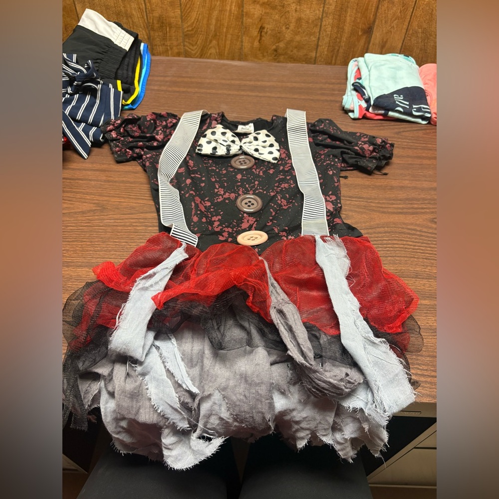 Spirit Black and Red Kids Clown Costume